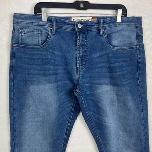 Tailor Vintage Mens Jeans Size 38 x 30 Denim Blue Straight Slim Fit Canaan